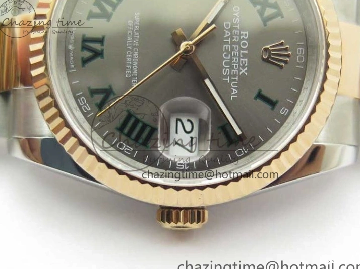 0110 Bold DateJust 36 SS RG 126231 BP Maker 1:1 Best Edition Gray Roman Dial on Oyster Bracelet 2513